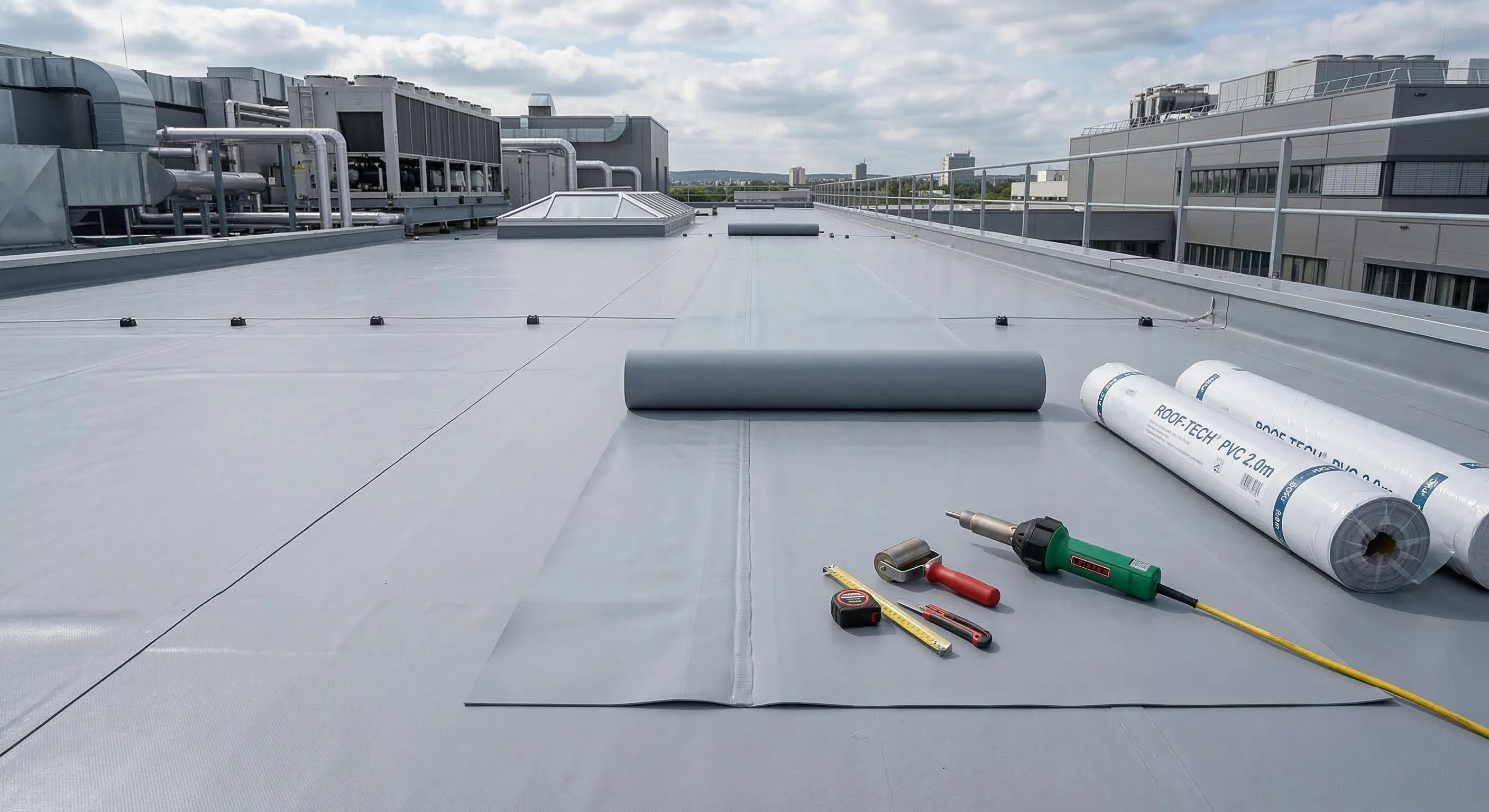 Montaj membrane PVC și TPO